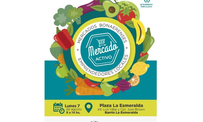 F.Varela – Lunes 7 de agosto - Mercado Activo en  La Esmeralda